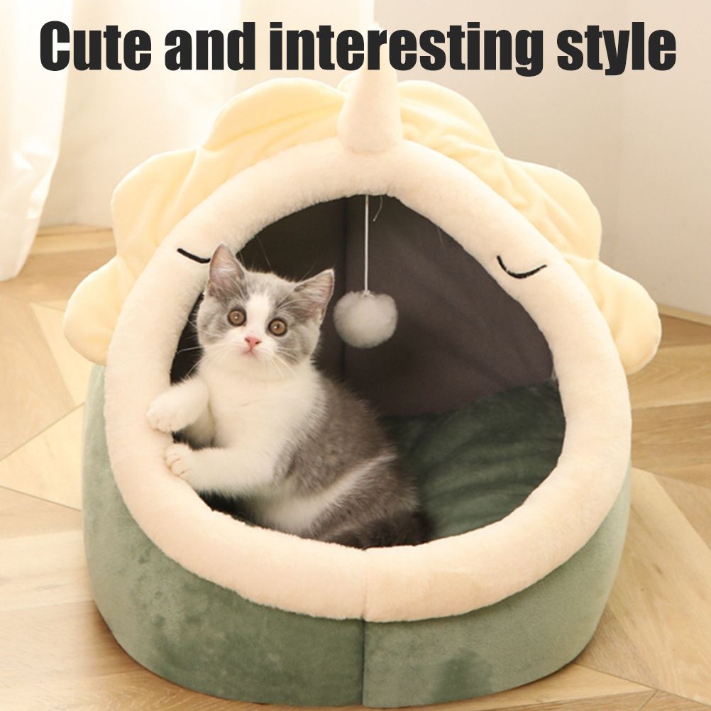 Warm Cozy Pet Bed Non Slip Bottom Cat House Cushion Removable and Washable Pet view 6