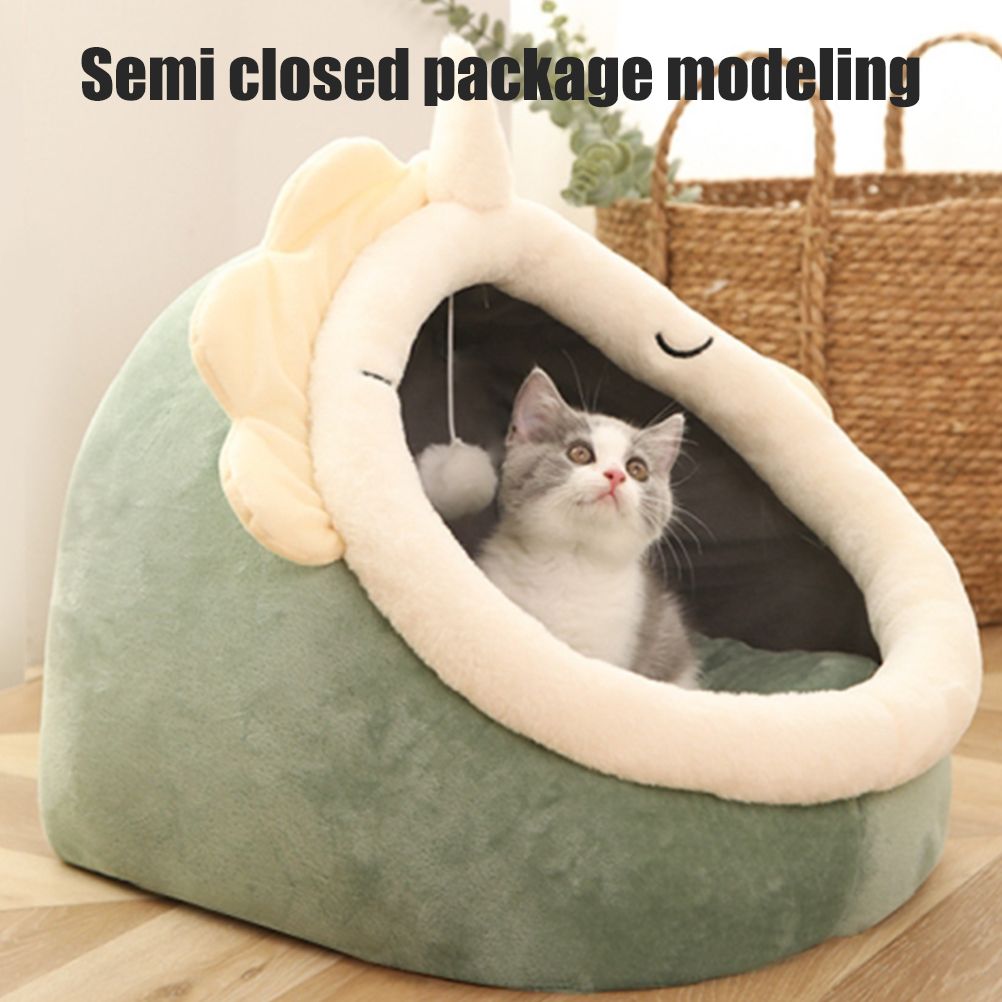 Warm Cozy Pet Bed Non Slip Bottom Cat House Cushion Removable and Washable Pet view 7