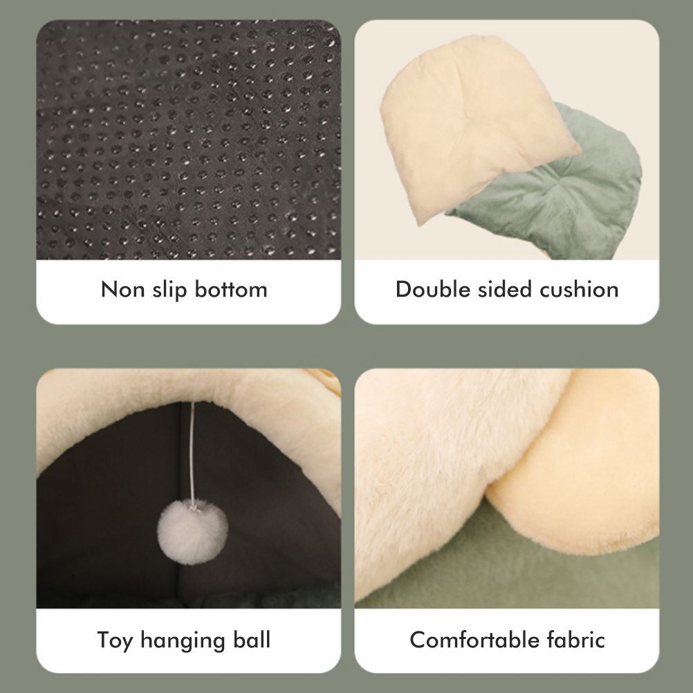 Warm Cozy Pet Bed Non Slip Bottom Cat House Cushion Removable and Washable Pet view 11