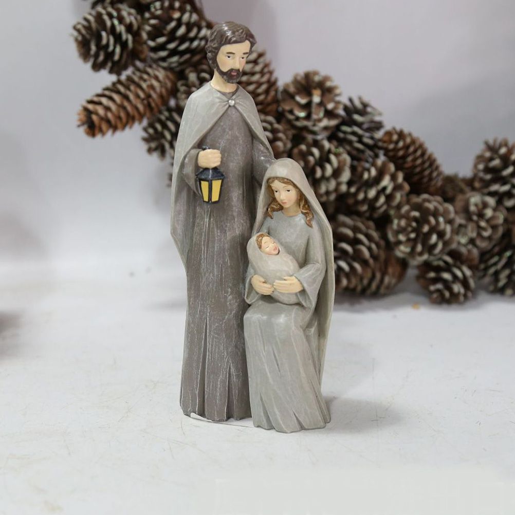 Christmas Nativity Figures Ornaments Resin Craft Traditional Nativity Scene view 4