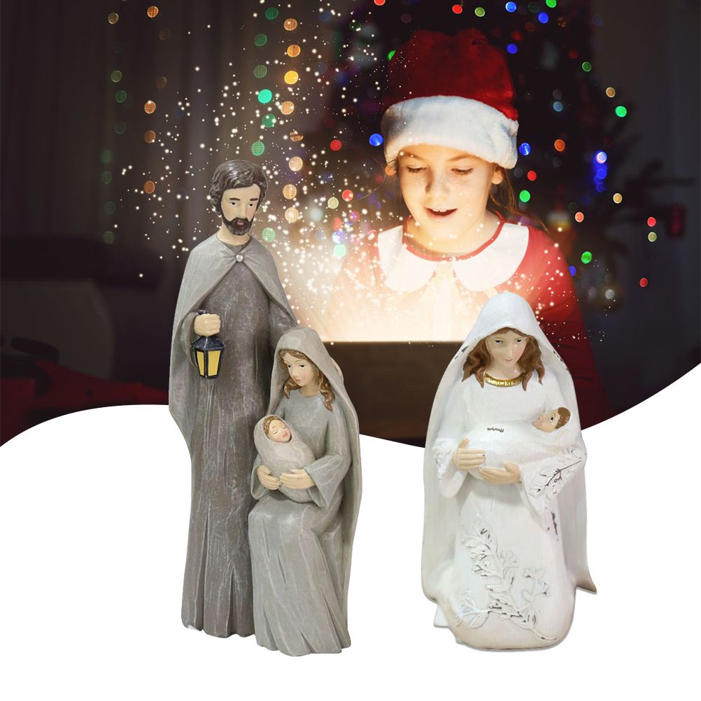 Christmas Nativity Figures Ornaments Resin Craft Traditional Nativity Scene view 11