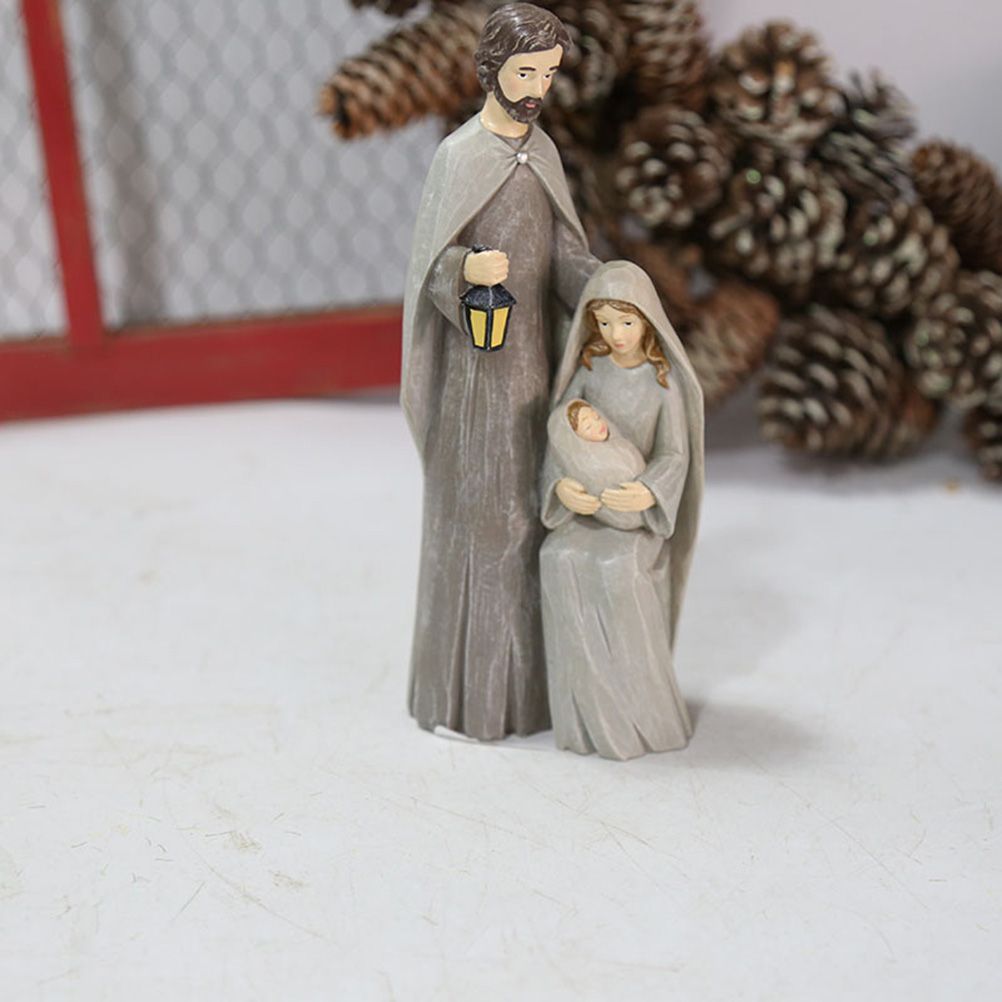 Christmas Nativity Figures Ornaments Resin Craft Traditional Nativity Scene view 12