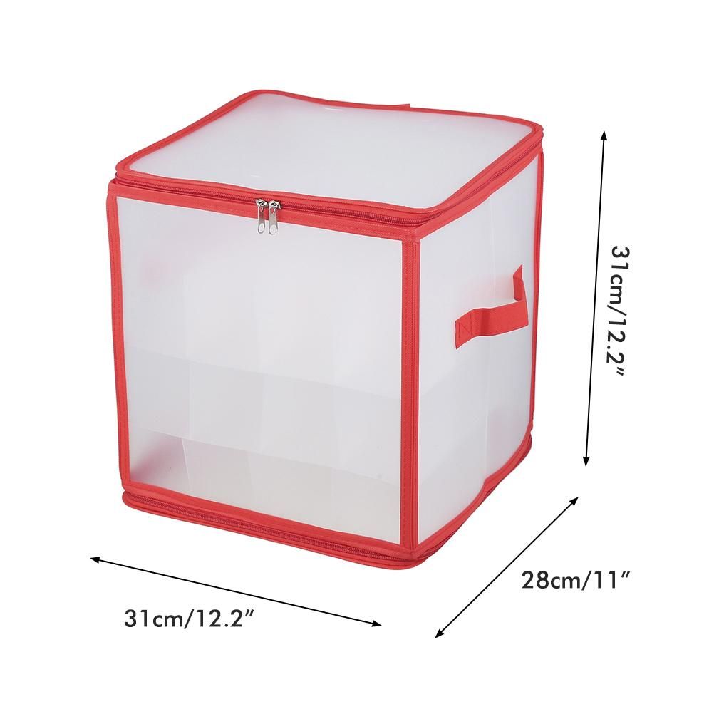 Clear Storage Box for Christmas Tree Baubles PVC Folding Christmas Decorations view 2