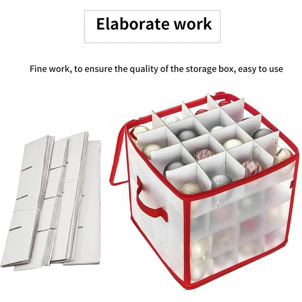 Clear Storage Box for Christmas Tree Baubles PVC Folding Christmas Decorations view 3
