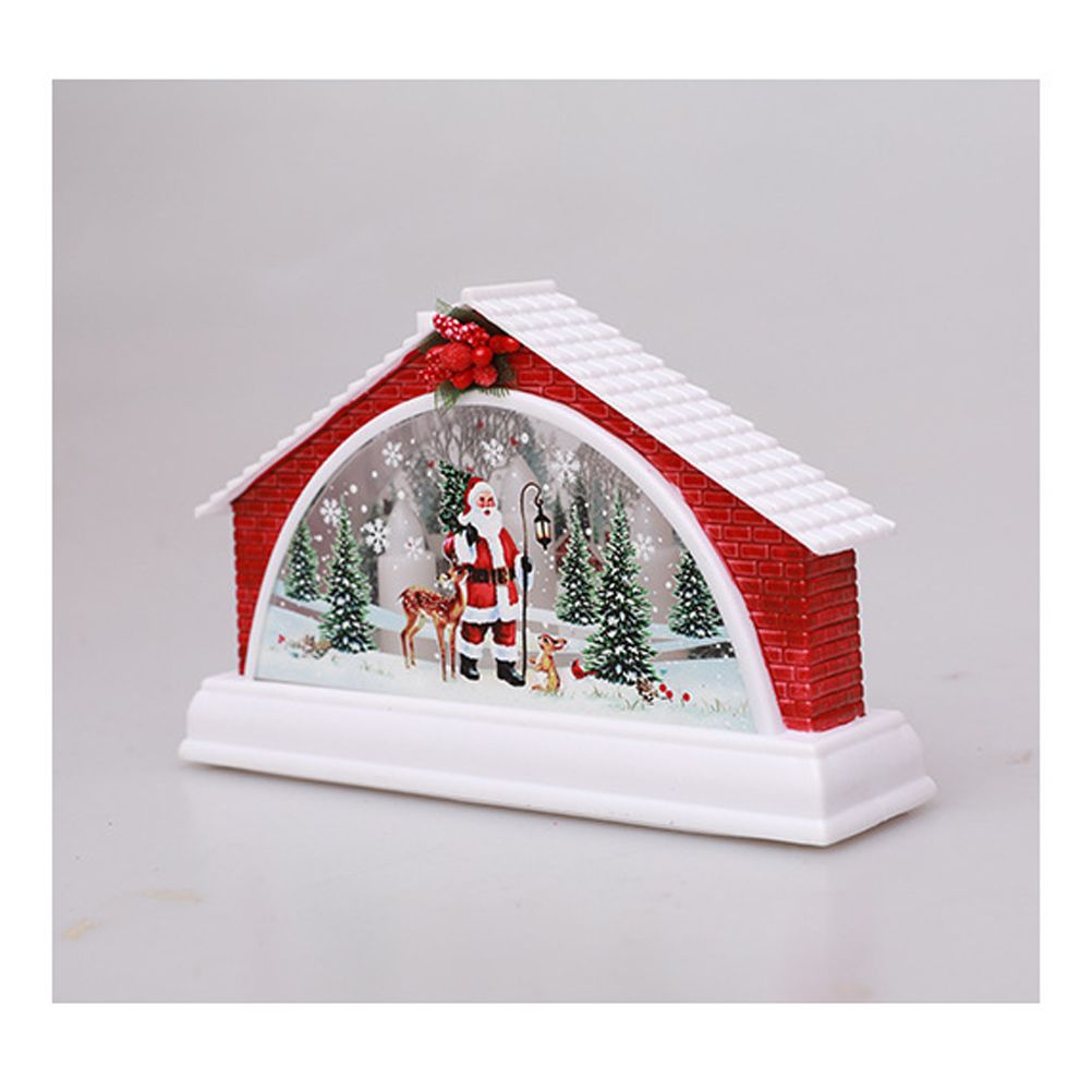 Christmas House Manger Snow House Decoration Night Light Home Furnishing Props view 4