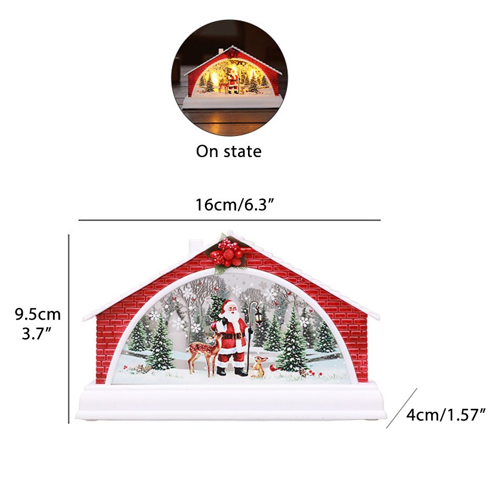 Christmas House Manger Snow House Decoration Night Light Home Furnishing Props view 10