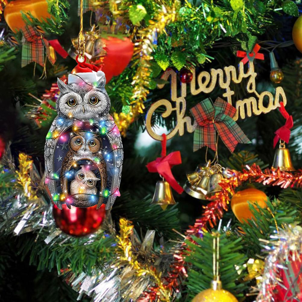 Christmas Pendant Chicken with Hat Scarf Christmas Tree Hanging Ornament view 4