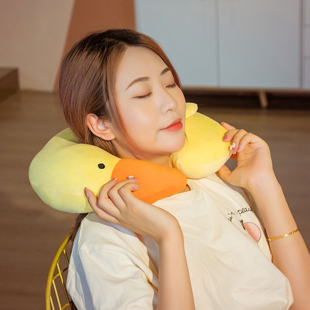 Japanese Anime Duck Plush Dolls Big Goose U Shaped Neck Pillow Cute Stuffed view 5