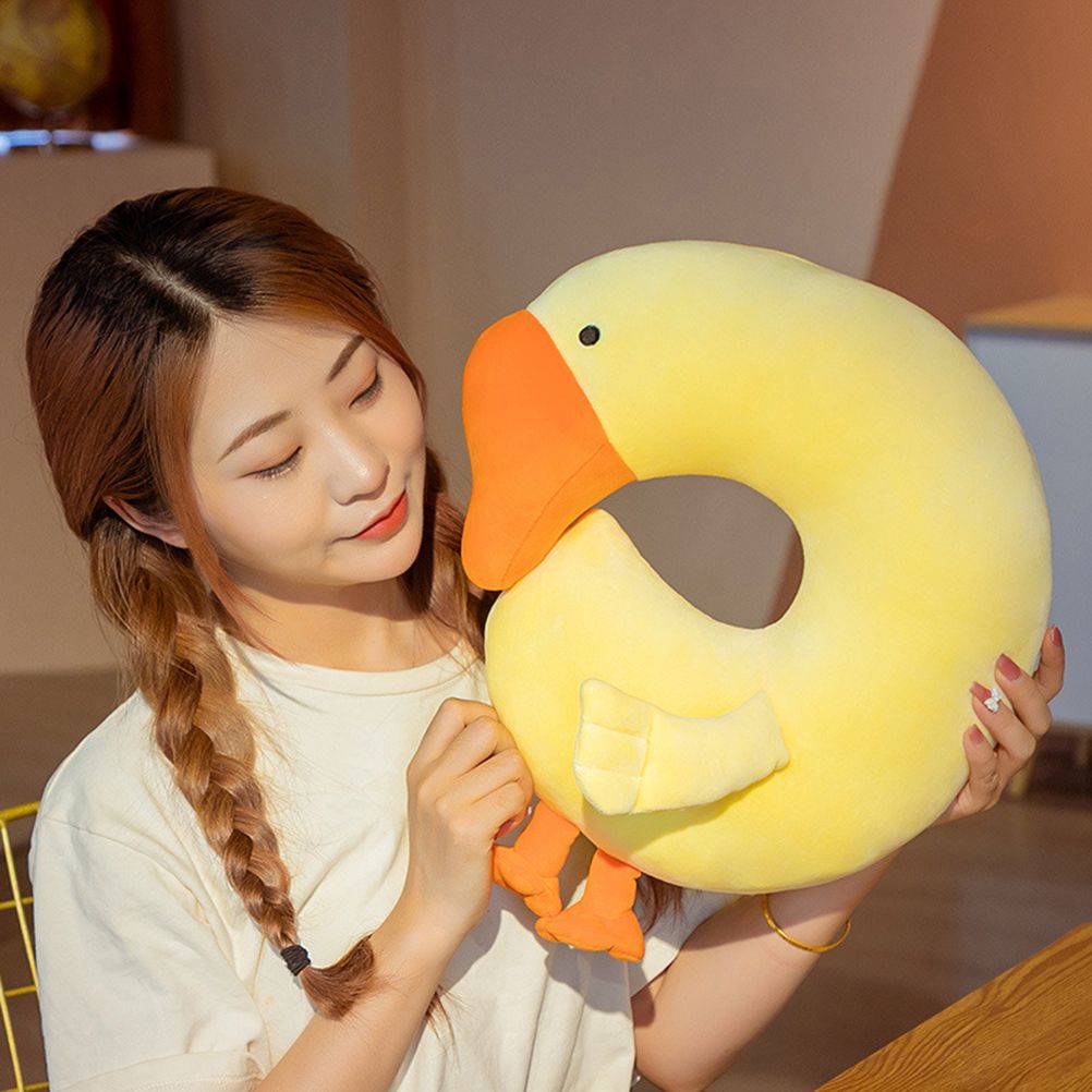 Japanese Anime Duck Plush Dolls Big Goose U Shaped Neck Pillow Cute Stuffed view 8