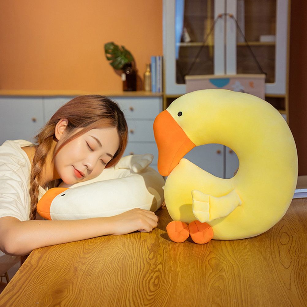 Japanese Anime Duck Plush Dolls Big Goose U Shaped Neck Pillow Cute Stuffed view 10