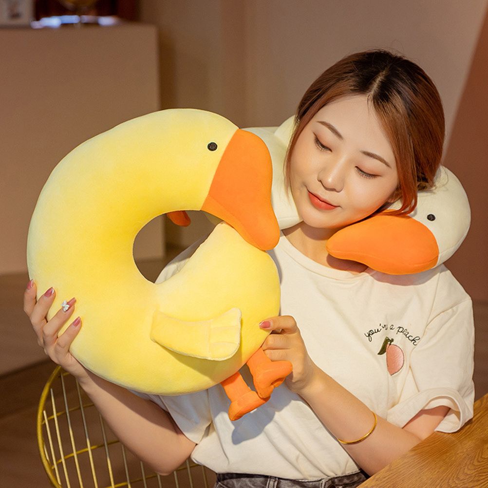 Japanese Anime Duck Plush Dolls Big Goose U Shaped Neck Pillow Cute Stuffed view 13