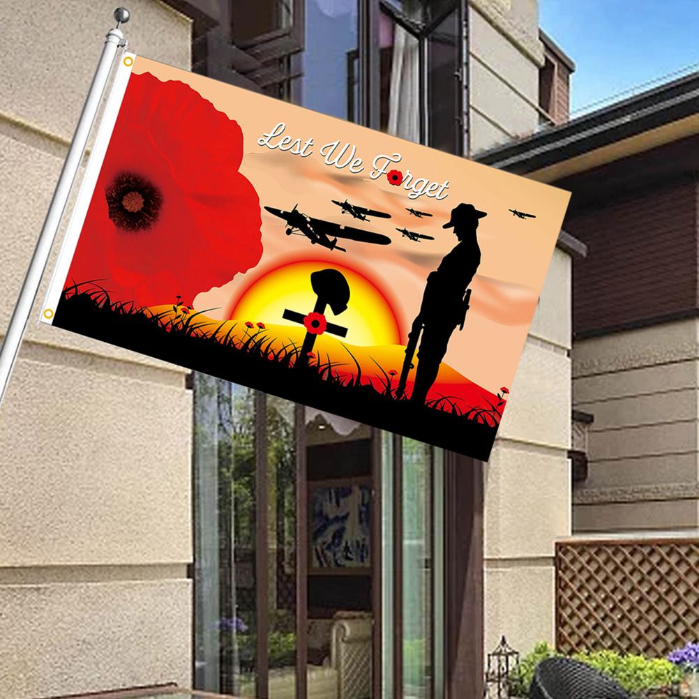 90 x 150cm Remembrance Day Banner Flag for House Outdoor Flag Single Layer view 2
