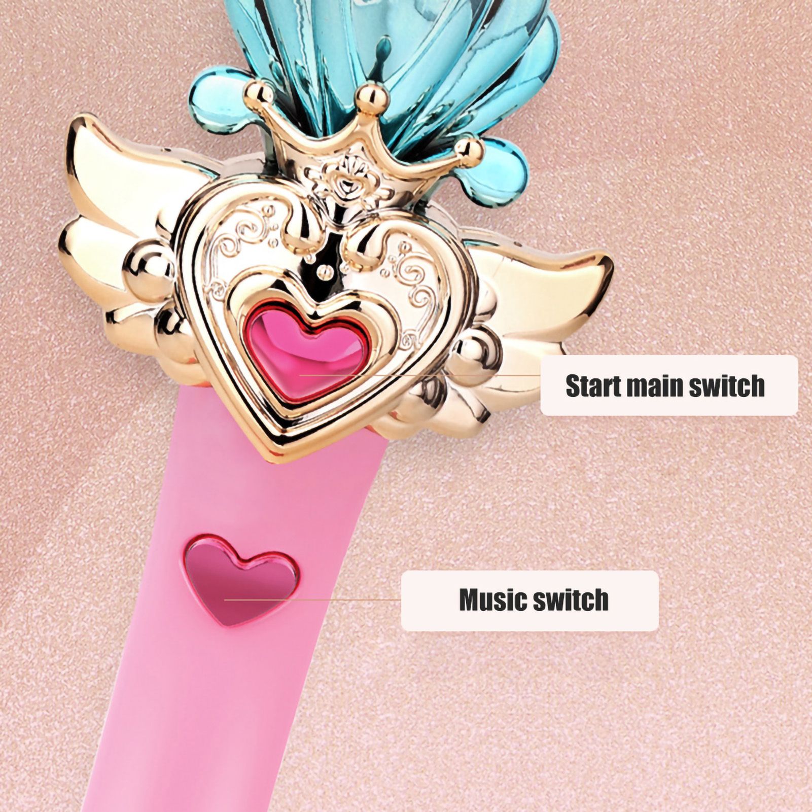Luminous Fairy Wand Stick Princess Lighting Sticks Cute Mini Toy Christmas New view 7