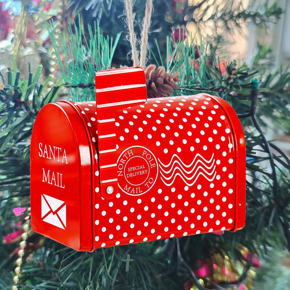 Christmas Mailbox Iron Box Children Iron Gift Box Envelope Box Christmas Home view 2