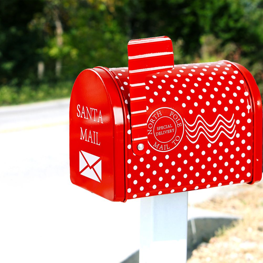 Christmas Mailbox Iron Box Children Iron Gift Box Envelope Box Christmas Home view 3