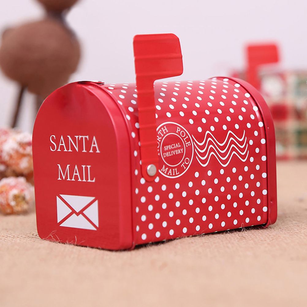 Christmas Mailbox Iron Box Children Iron Gift Box Envelope Box Christmas Home view 4