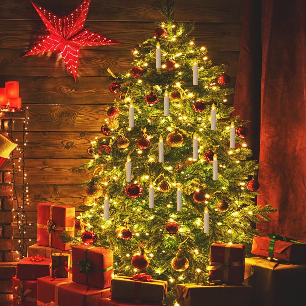 USB LED Candle Lamp Warm White LED Flameless Christmas Candle String Lights view 8