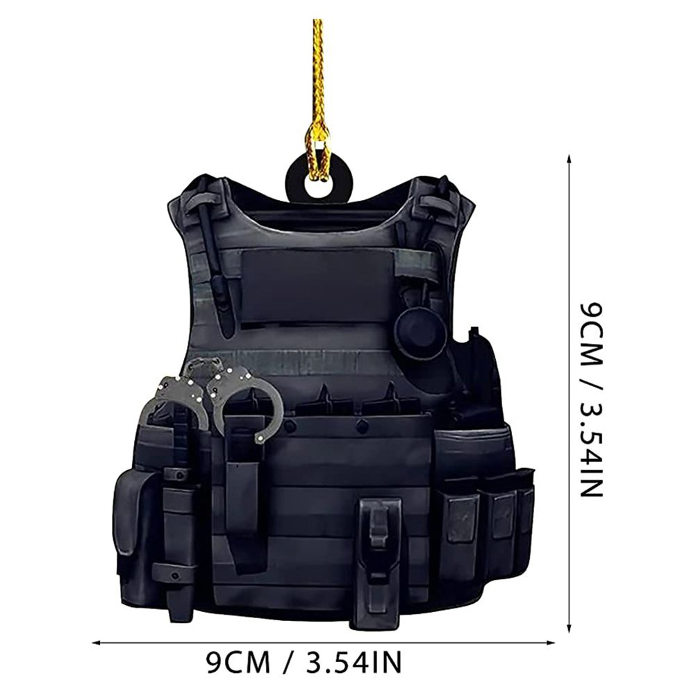 Christmas Pendant Police Equipment Santa Christmas Tree Hanging Ornament Car view 2