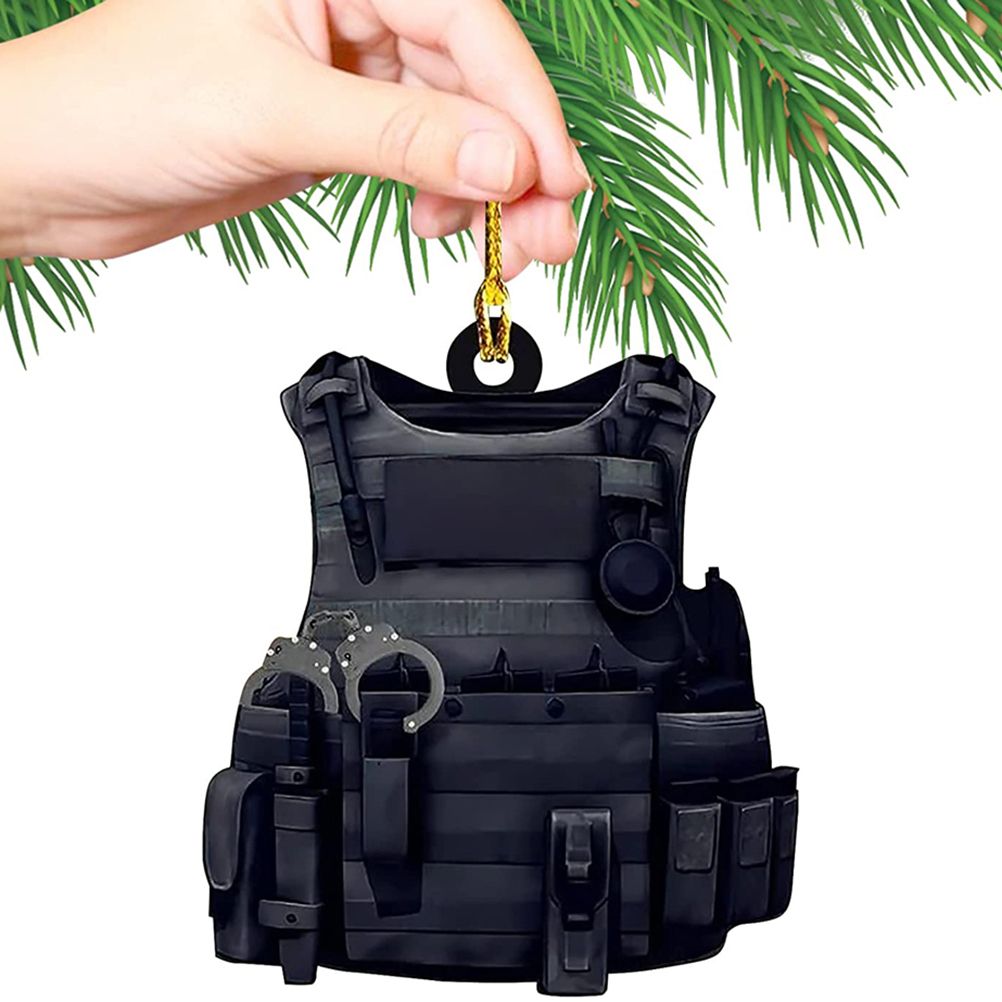 Christmas Pendant Police Equipment Santa Christmas Tree Hanging Ornament Car view 3