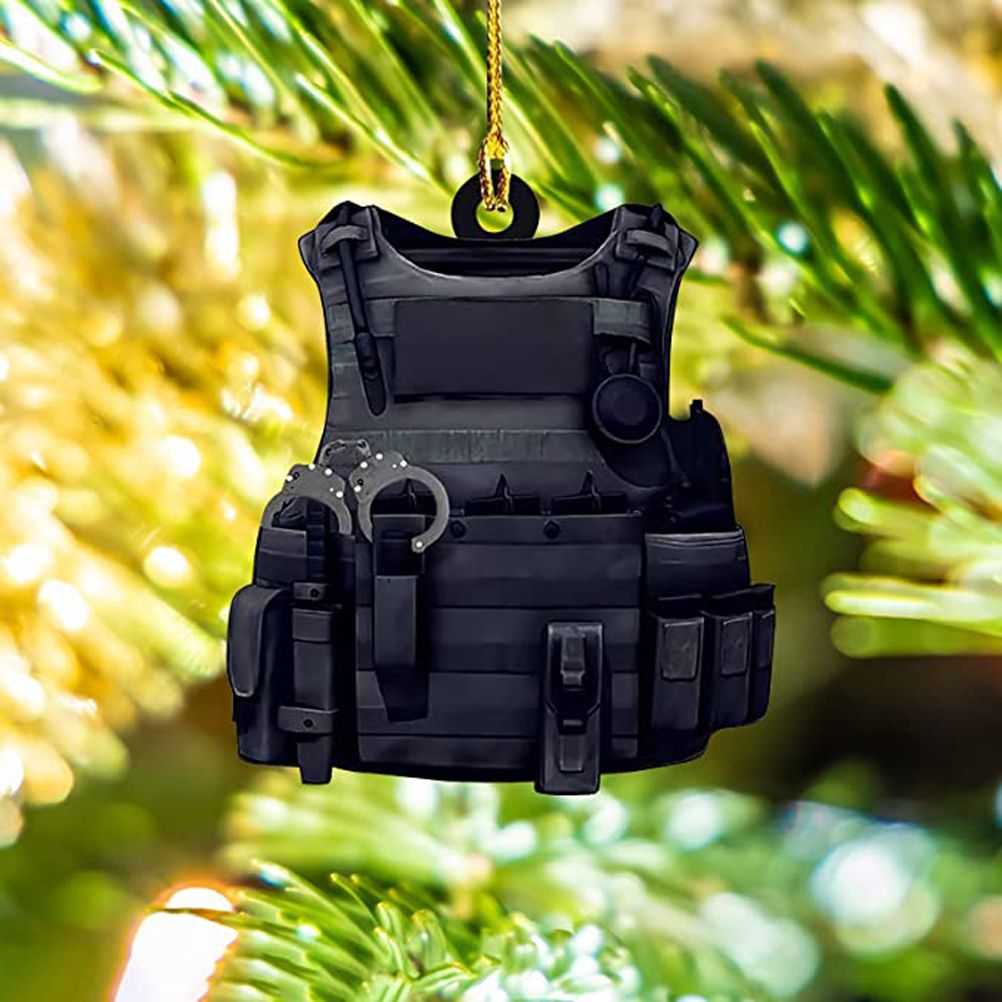 Christmas Pendant Police Equipment Santa Christmas Tree Hanging Ornament Car view 5