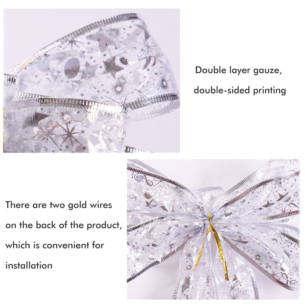 Glowing Christmas Transparent Bow Hanging Pendant Light Up Bow Hanging view 4