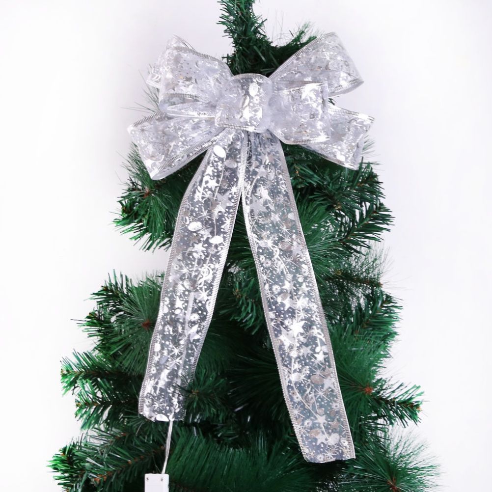 Glowing Christmas Transparent Bow Hanging Pendant Light Up Bow Hanging view 6