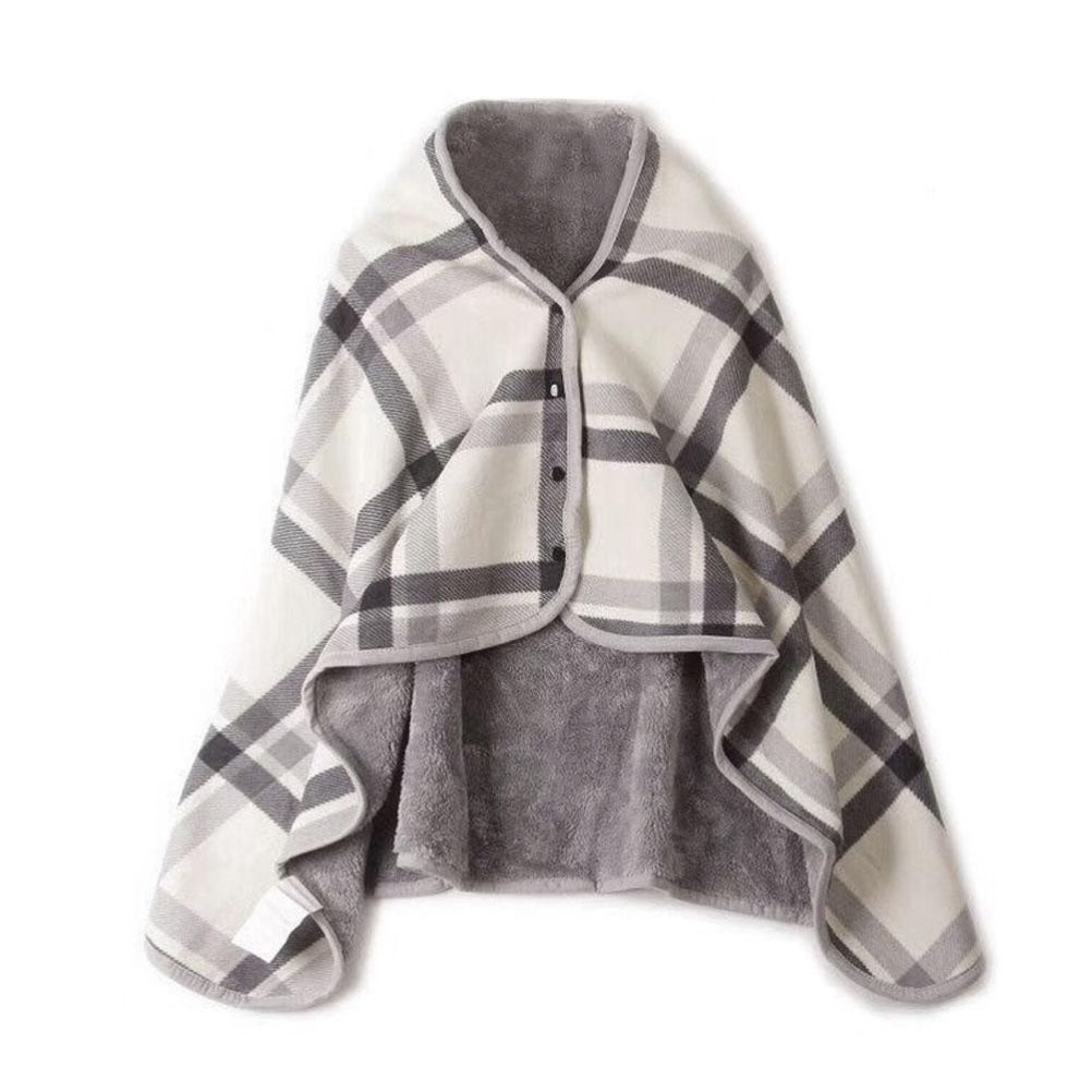 Multifunctional Heated Blanket Heating Warm Scarf Flannel Heating Cape Plush