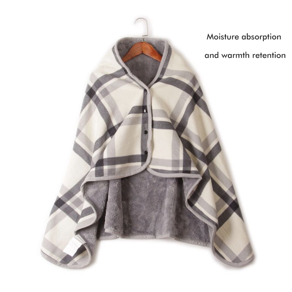 Multifunctional Heated Blanket Heating Warm Scarf Flannel Heating Cape Plush view 5