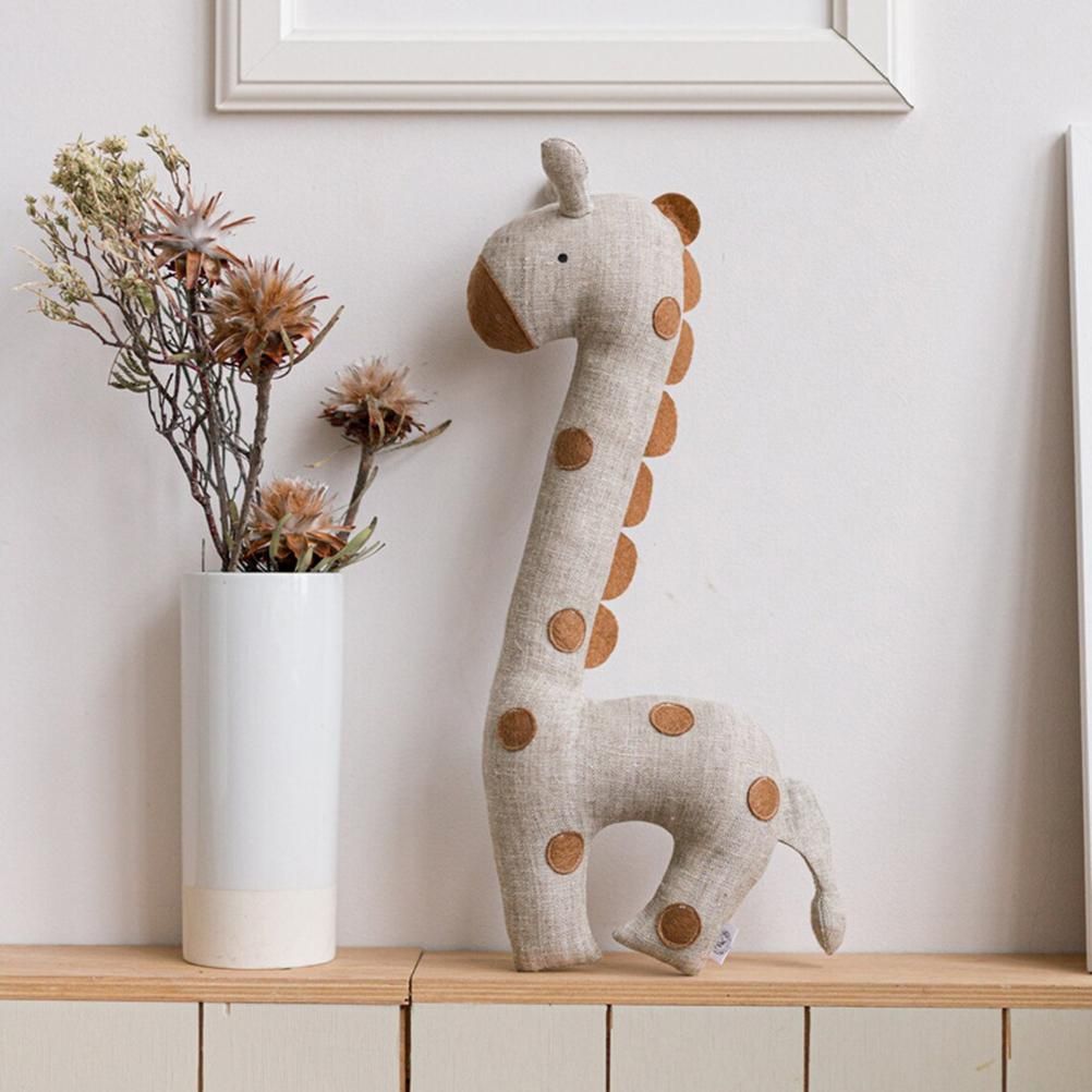 Cartoon Stuffed Plush Animal Pillow Cotton Goose Giraffe Rooster Plush Cushion view 4