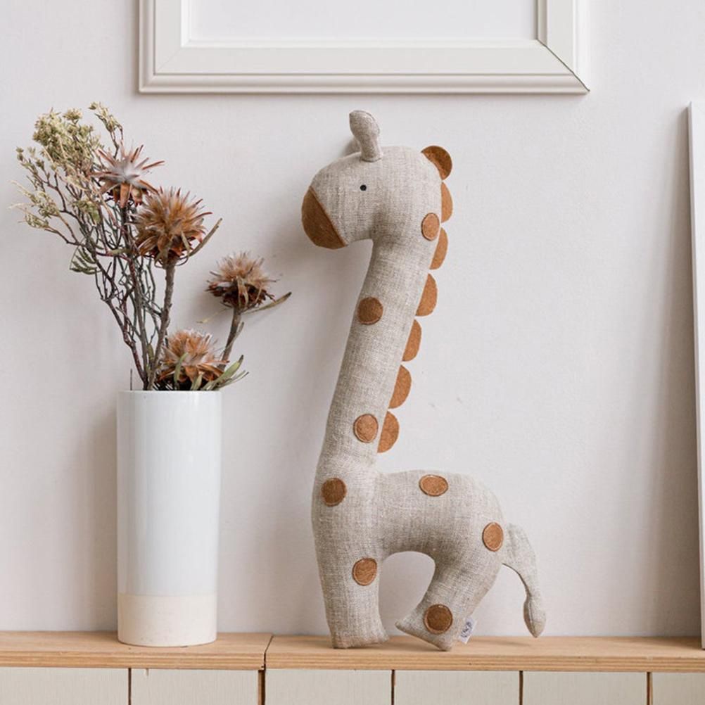 Cartoon Stuffed Plush Animal Pillow Cotton Goose Giraffe Rooster Plush Cushion view 5