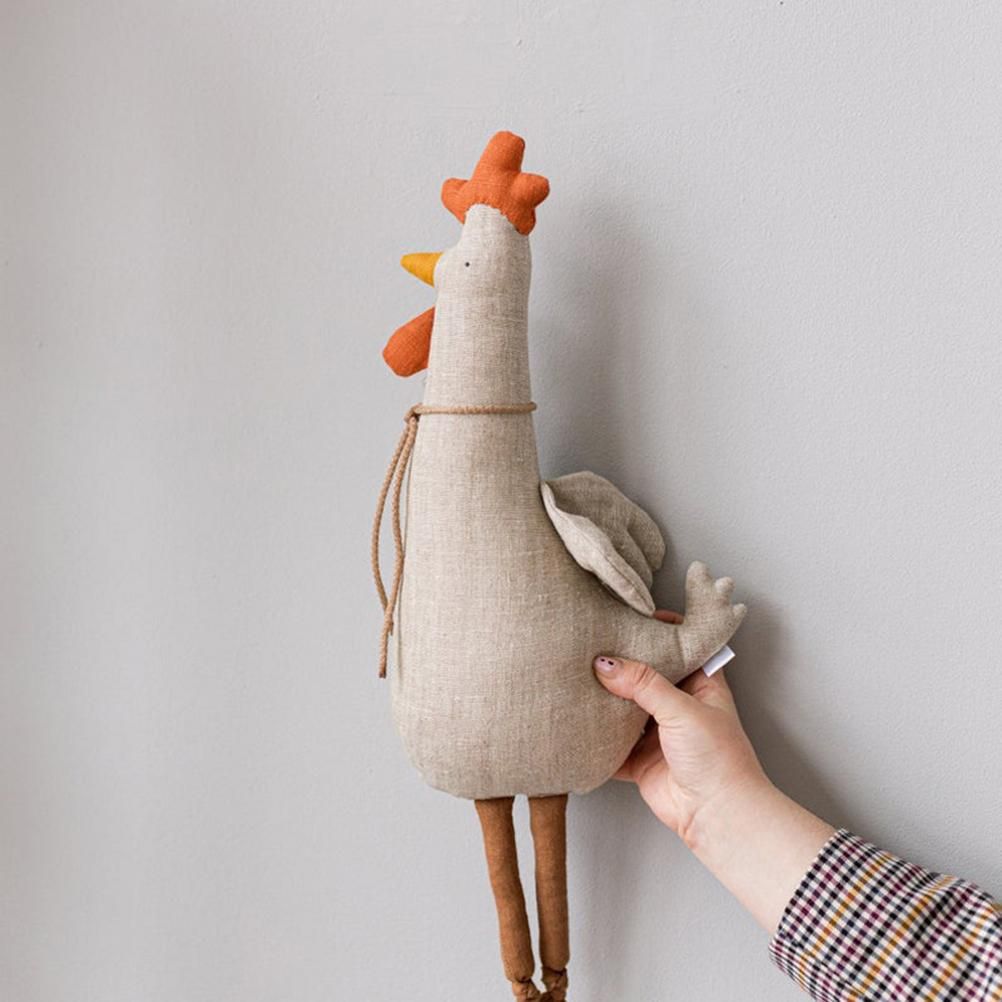 Cartoon Stuffed Plush Animal Pillow Cotton Goose Giraffe Rooster Plush Cushion view 11