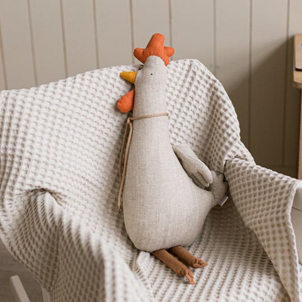 Cartoon Stuffed Plush Animal Pillow Cotton Goose Giraffe Rooster Plush Cushion view 12