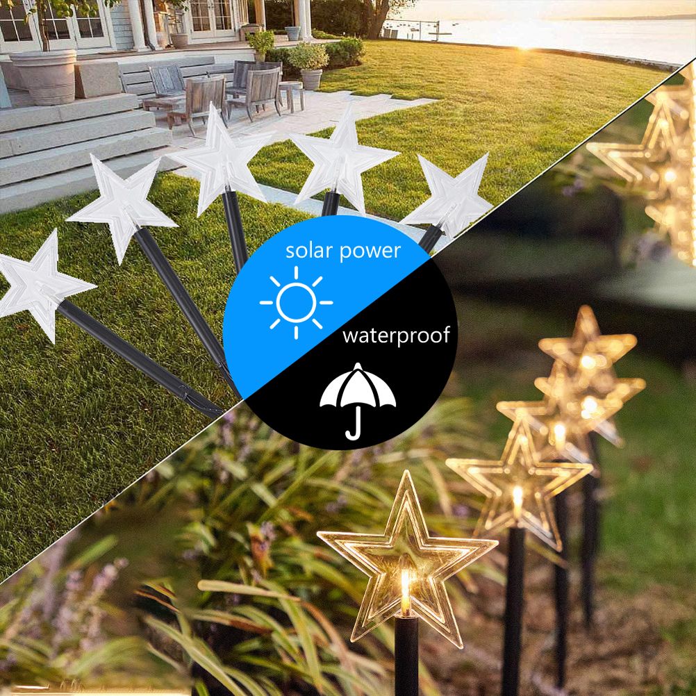 Solar Christmas Star Lights Outdoor Energy Saving Waterproof Solar Powered view 10