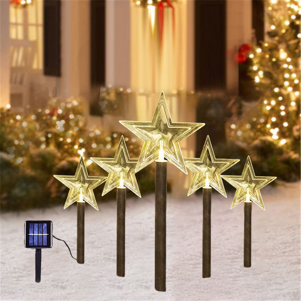Solar Christmas Star Lights Outdoor Energy Saving Waterproof Solar Powered view 11