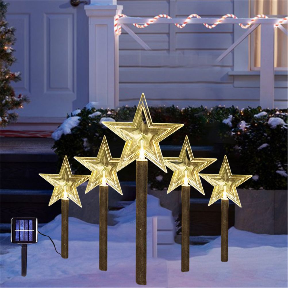 Solar Christmas Star Lights Outdoor Energy Saving Waterproof Solar Powered view 13