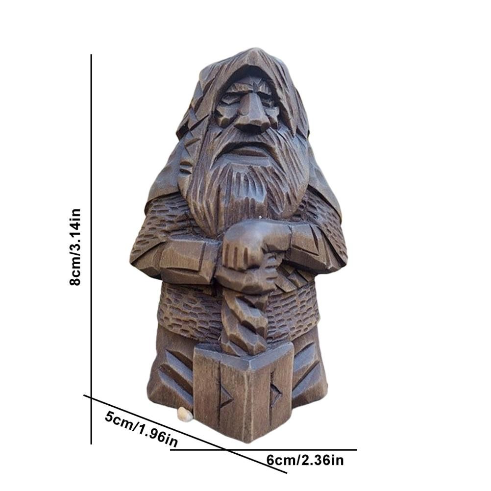Odin Thor Resin Viking Statue Art Craft Ornaments for Home Outdoor Garden view 2