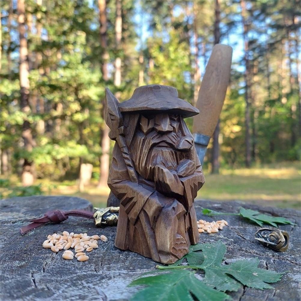 Odin Thor Resin Viking Statue Art Craft Ornaments for Home Outdoor Garden view 12