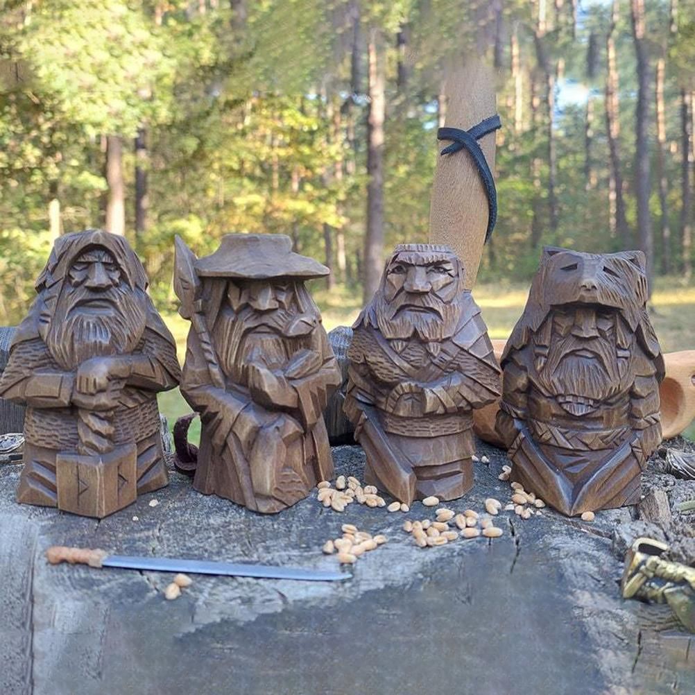 Odin Thor Resin Viking Statue Art Craft Ornaments for Home Outdoor Garden view 9