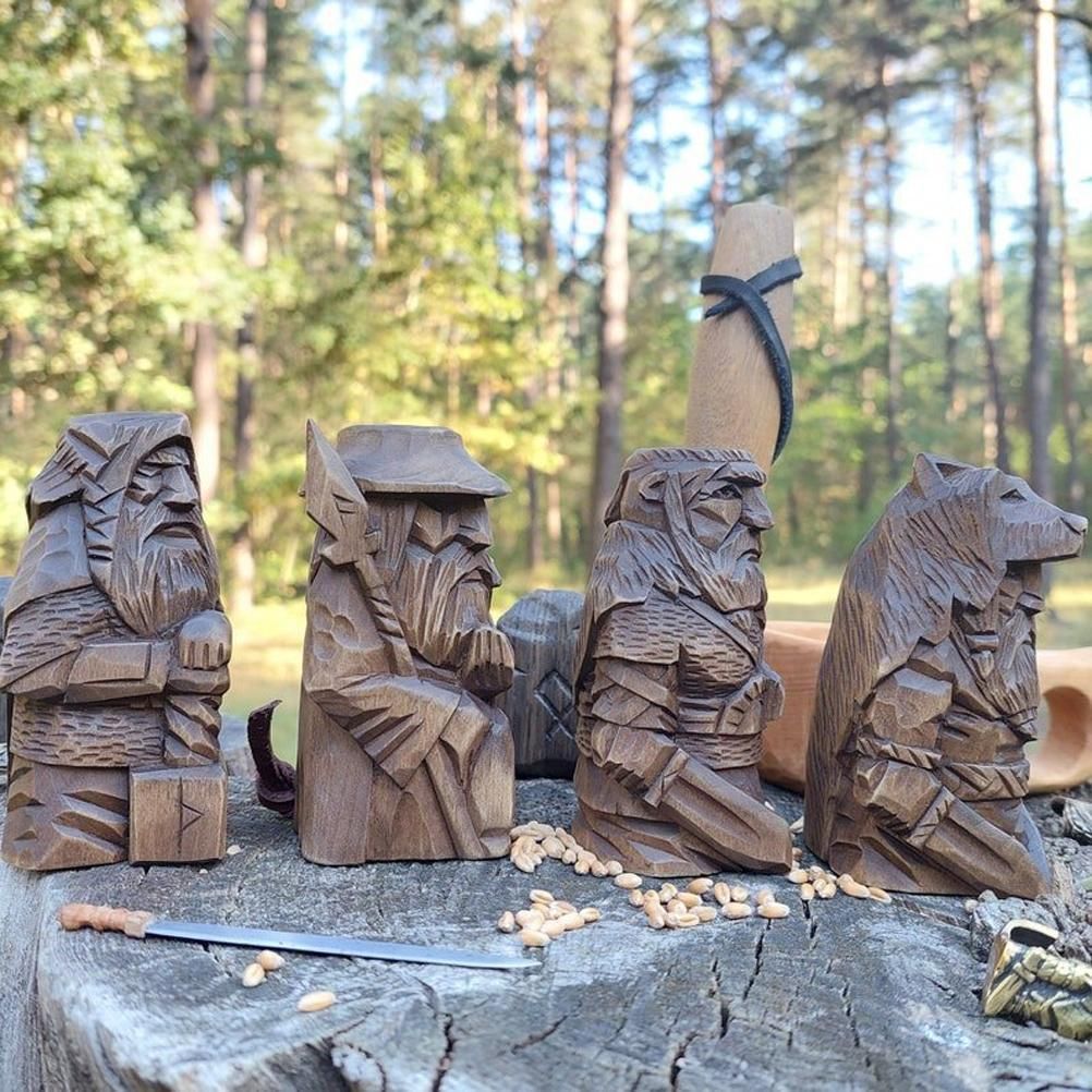 Odin Thor Resin Viking Statue Art Craft Ornaments for Home Outdoor Garden view 10