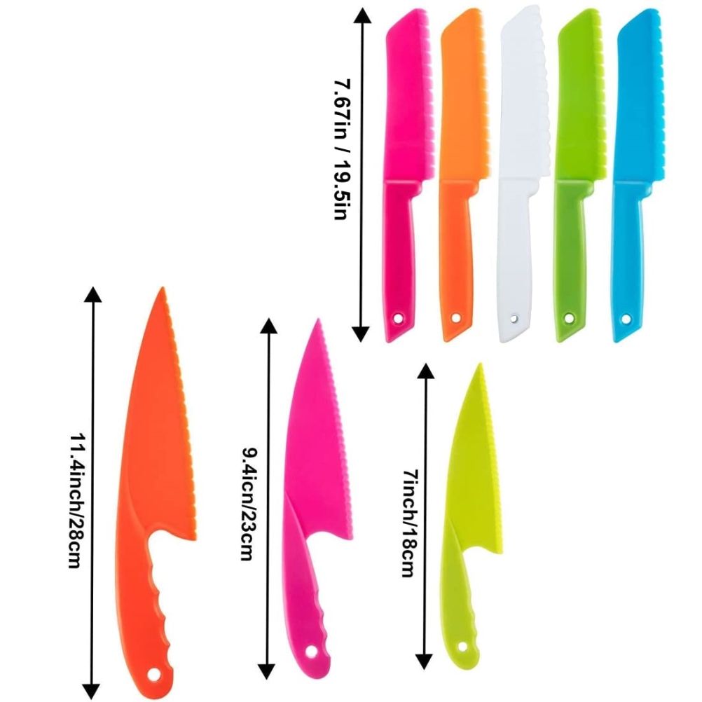 8Pcs / Set Kid Plastic Kitchen Cutter Set Children Safe Cooking Chef Nylon view 2