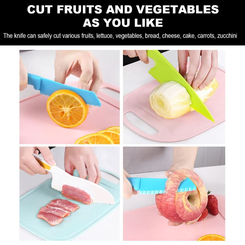 8Pcs / Set Kid Plastic Kitchen Cutter Set Children Safe Cooking Chef Nylon view 4