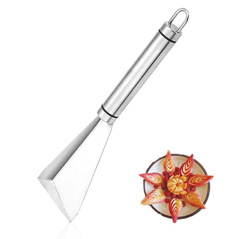 Stainless Steel Fruit Carving Cutter DIY Platter Decoration Triangular Shape — image 1