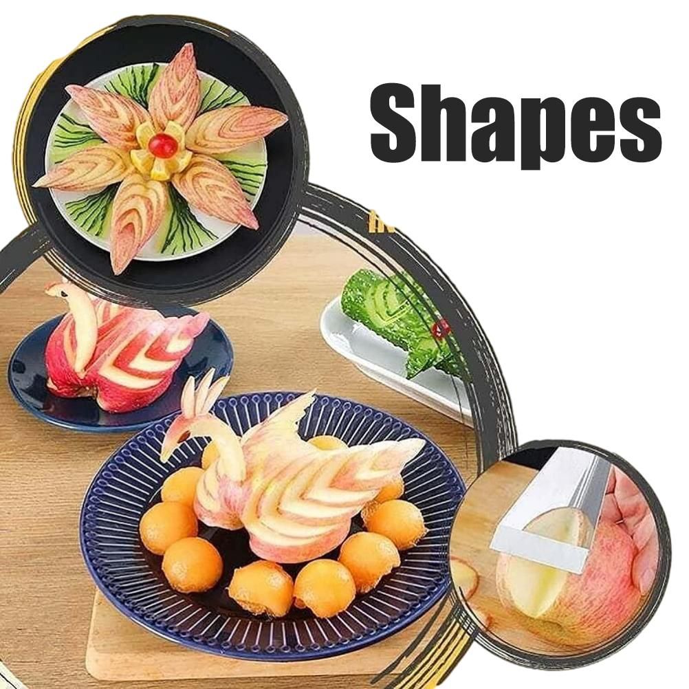 Stainless Steel Fruit Carving Cutter DIY Platter Decoration Triangular Shape view 5