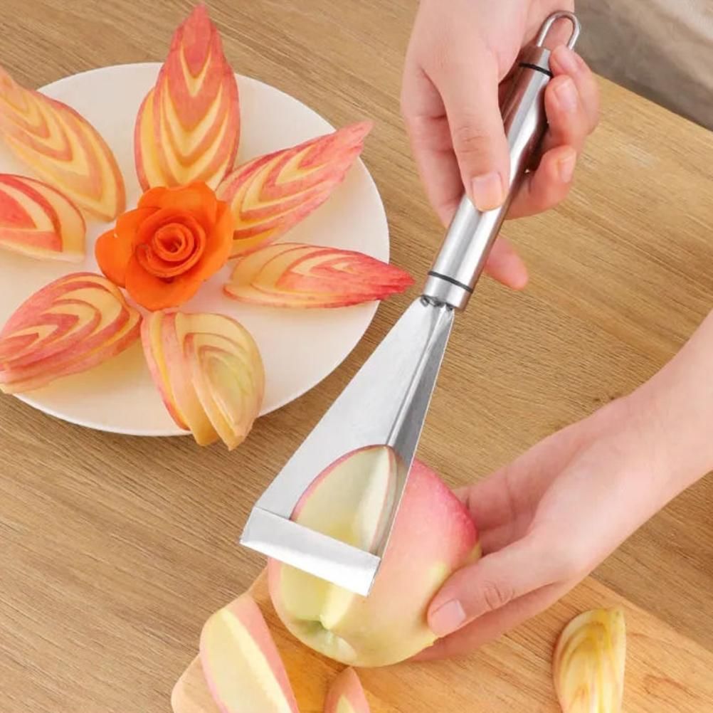 Stainless Steel Fruit Carving Cutter DIY Platter Decoration Triangular Shape view 10