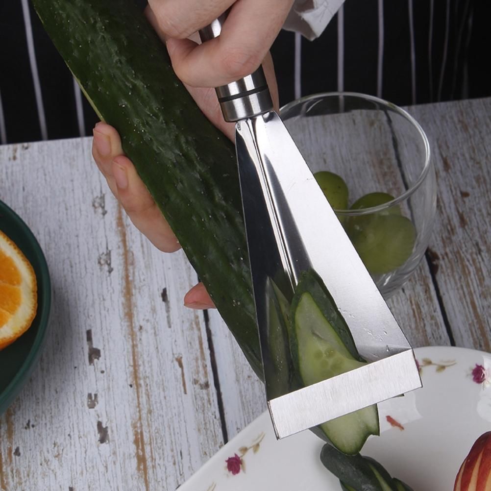 Stainless Steel Fruit Carving Cutter DIY Platter Decoration Triangular Shape view 11