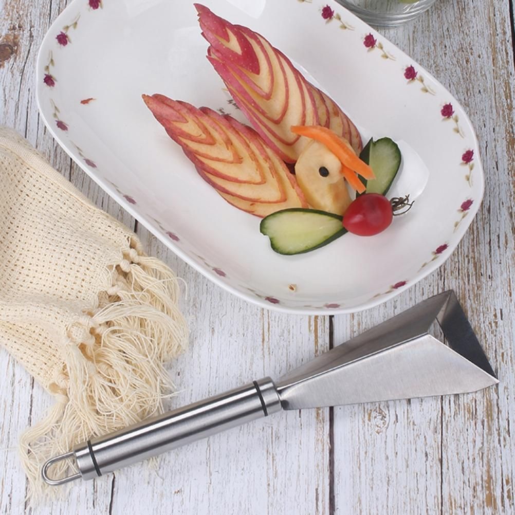 Stainless Steel Fruit Carving Cutter DIY Platter Decoration Triangular Shape view 12