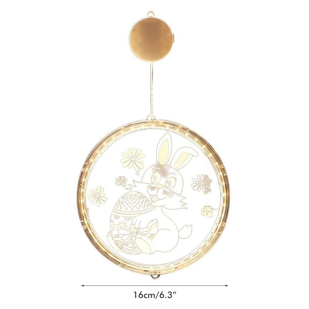 Easter LED Lights with Suction Cups Window Hanging Decoration Lights 3D view 2