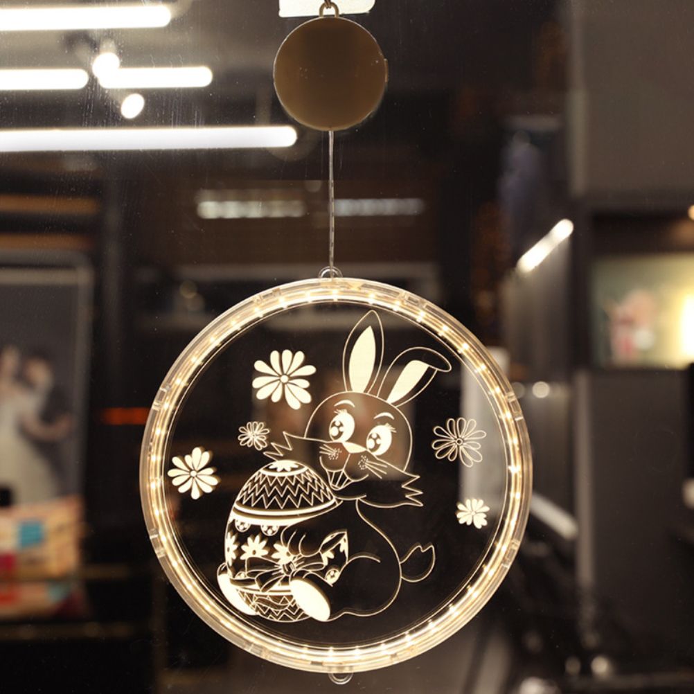Easter LED Lights with Suction Cups Window Hanging Decoration Lights 3D view 4