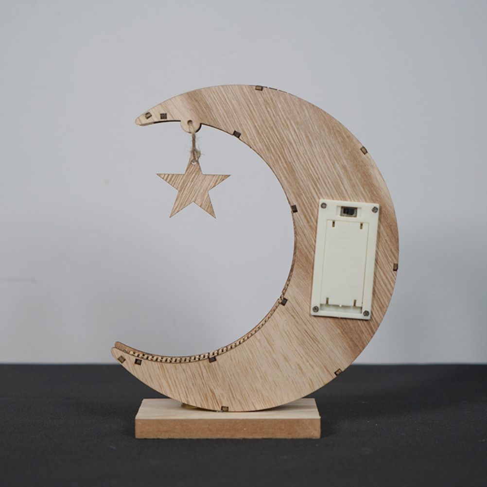 Ramadan LED Decorative Lights Wooden Crafts Night Light for Muslim Ramadan view 7