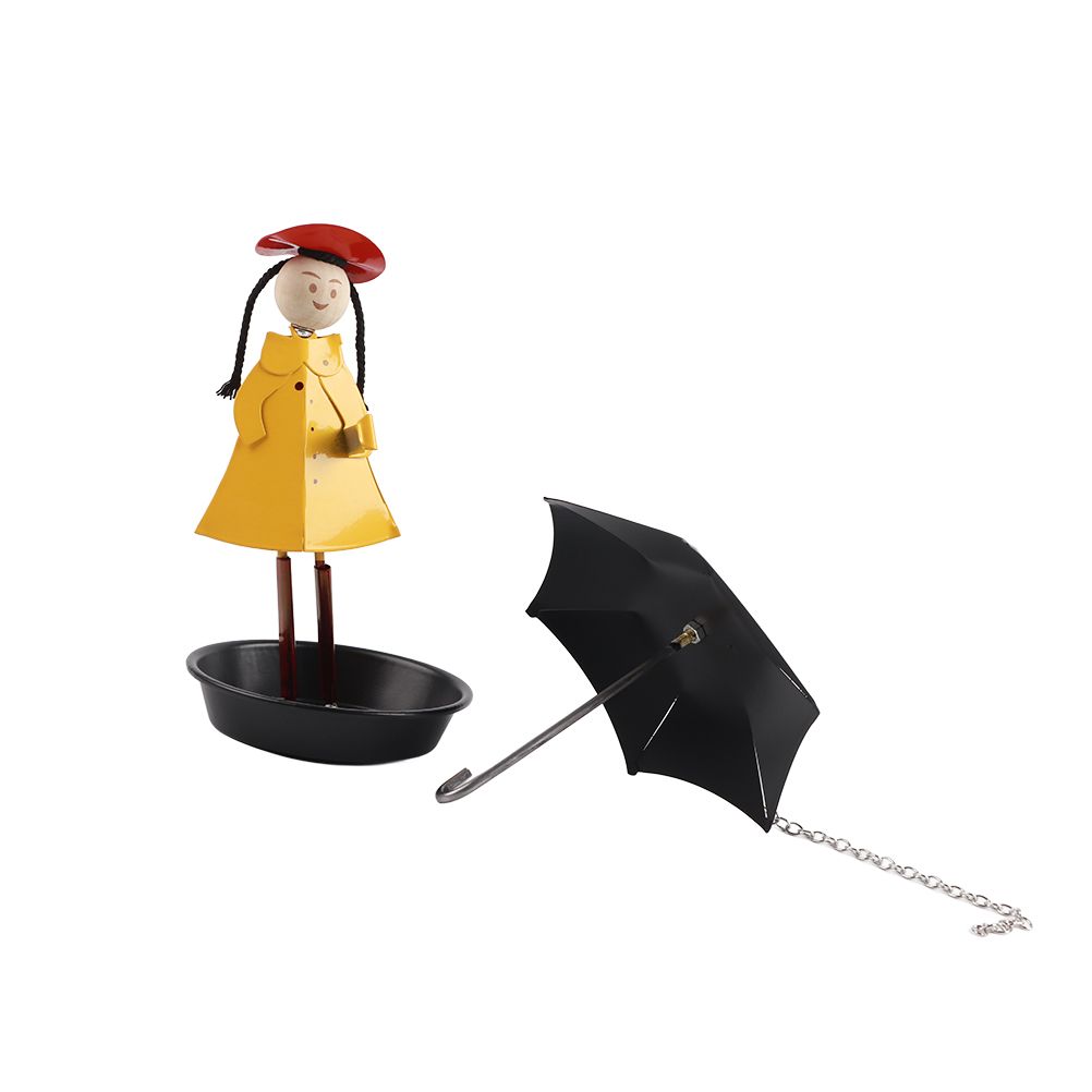Cute Doll Design Metal Bird Feeder Hanging Bird Feeding Tool for Outdoor — image 1